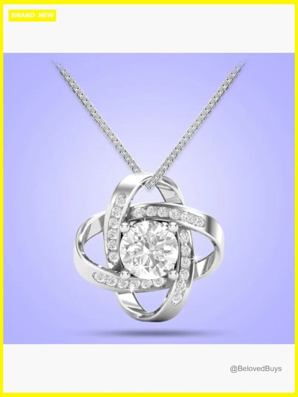 Love Knot Pendant Necklace for Daughter Gift from Parents